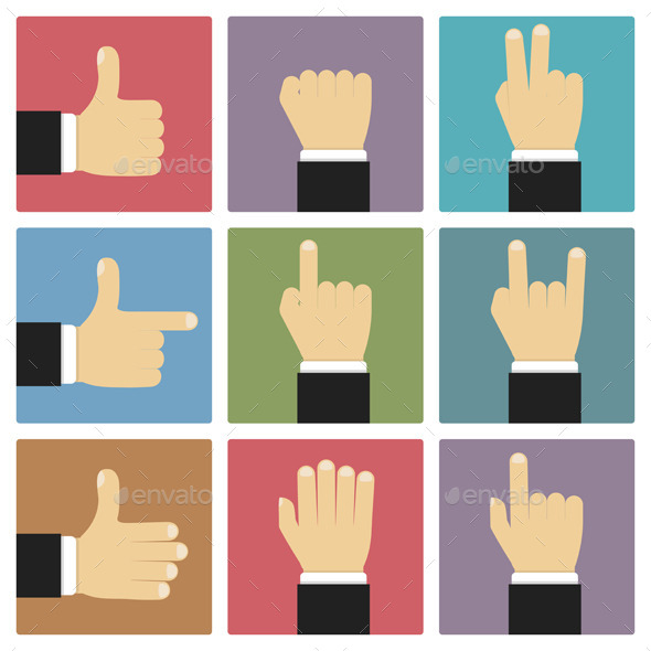 GraphicRiver Flat Hands 10357367 GraphicRiver Flat Hands 10357367
