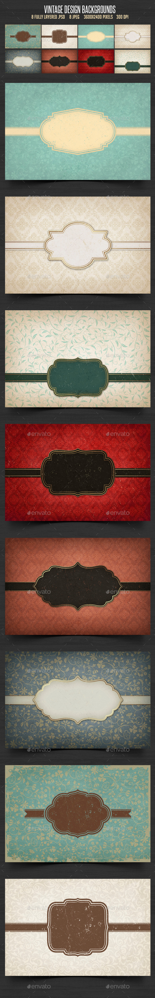 GraphicRiver Vintage Design Backgrounds 10357521 GraphicRiver Vintage Design Backgrounds 10357521