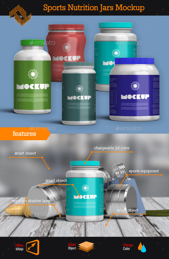 GraphicRiver Sports Nutrition Jars Mockup 10358993 GraphicRiver Sports Nutrition Jars Mockup 10358993