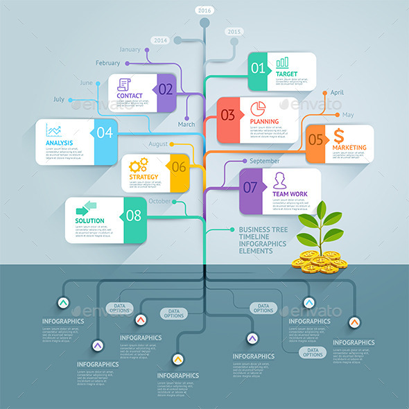 GraphicRiver Business Tree Timeline Infographics 10359574 GraphicRiver Business Tree Timeline Infographics 10359574