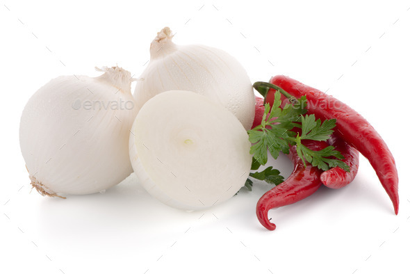 Onion, chilli peppers and parsley (Misc) Photo Download