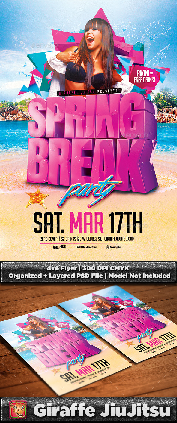 Spring Break Flyer Template