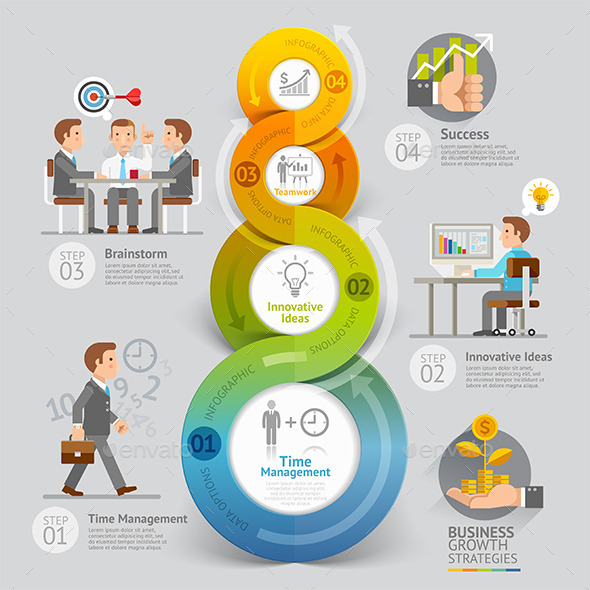 Business Growth Strategies Infographics Concept Business Growth Strategies Infographics Concept