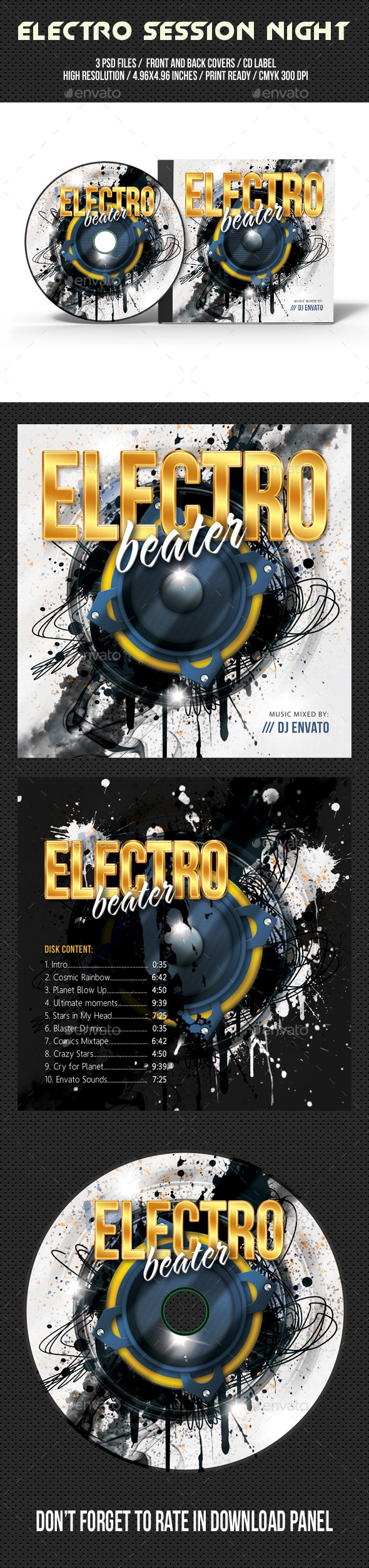 GraphicRiver Electro Session Night Party CD Cover V02 10362393 GraphicRiver Electro Session Night Party CD Cover V02 10362393