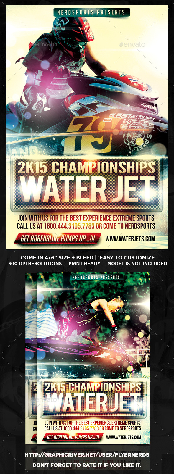 GraphicRiver Extreme Water Jet Sports Flyer 10363342 GraphicRiver Extreme Water Jet Sports Flyer 10363342