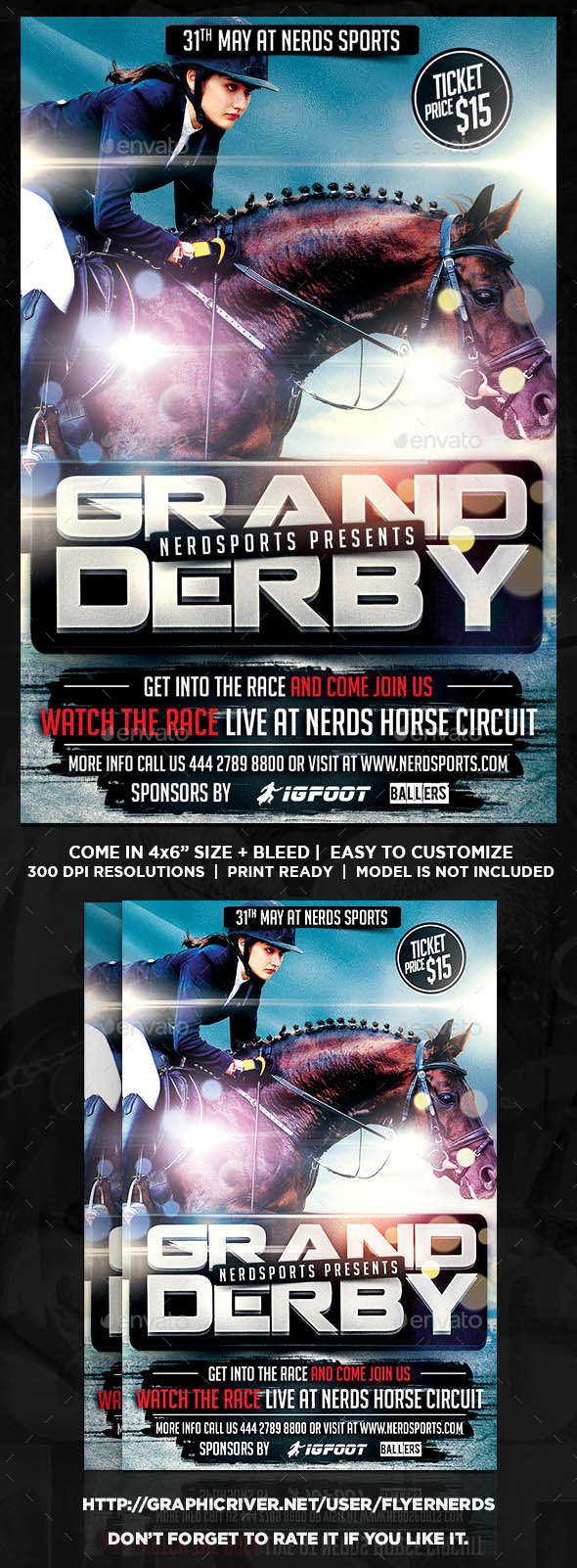 GraphicRiver Grand Derby Horse Racing Championships Sport Flyer 10363345 GraphicRiver Grand Derby Horse Racing Championships Sport Flyer 10363345