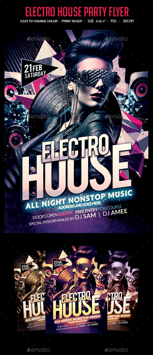 GraphicRiver Electro House Party Flyer 10363579 GraphicRiver Electro House Party Flyer 10363579