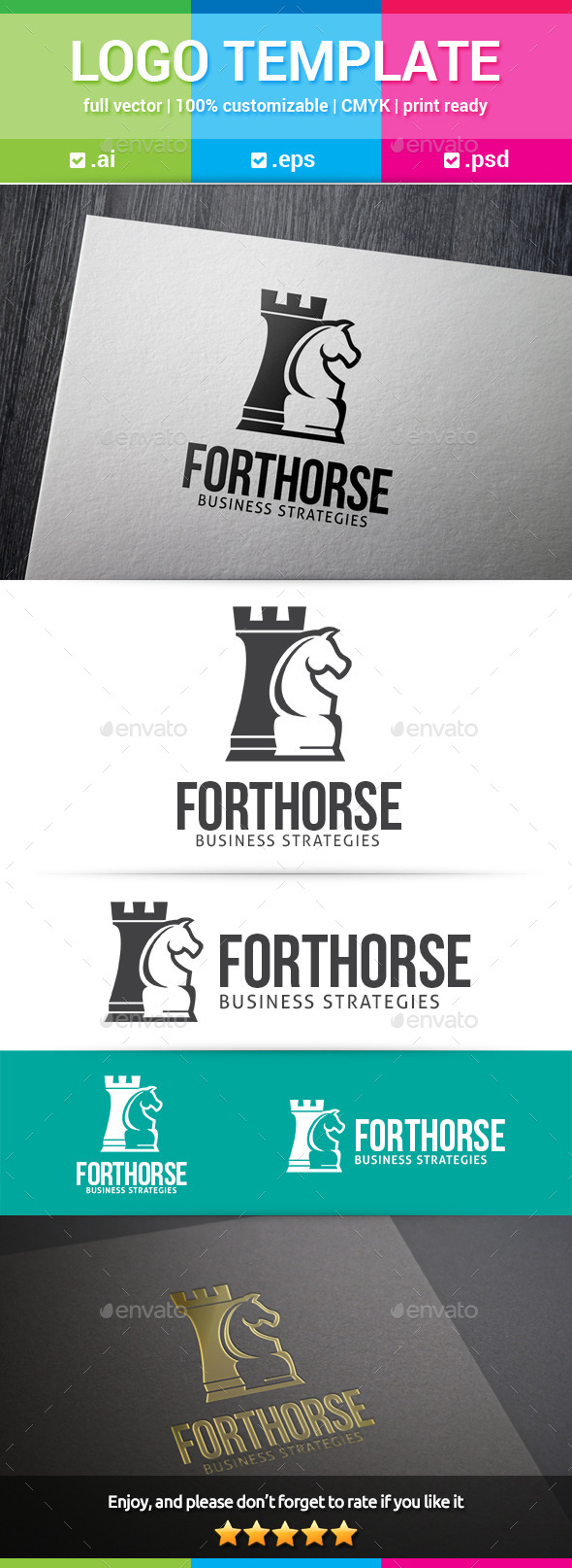 GraphicRiver Fort Horse Chess Logo 10363693 GraphicRiver Fort Horse Chess Logo 10363693