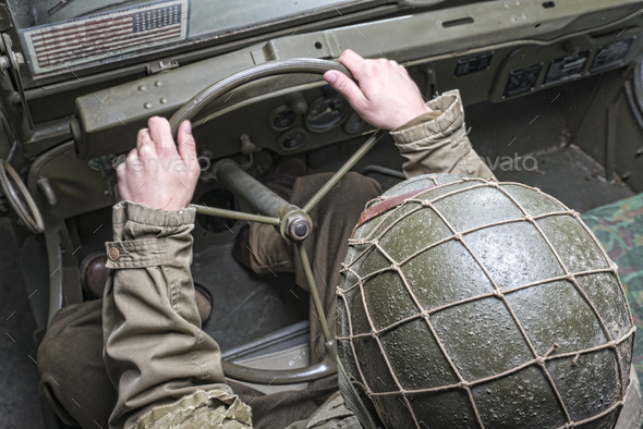 driver of a military vehicle of World War II (Misc) Photo Download