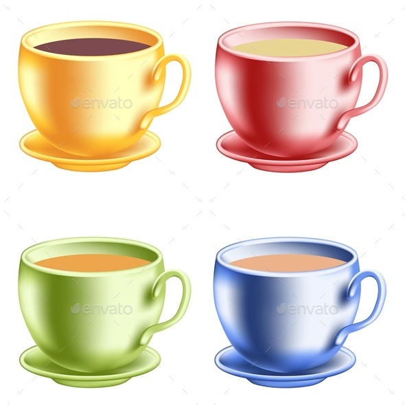 GraphicRiver Colored Coffee Cups 10364757 GraphicRiver Colored Coffee Cups 10364757