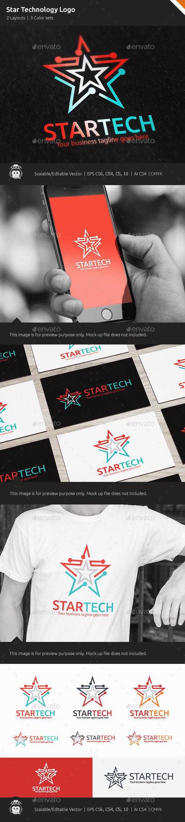 GraphicRiver Star Technology Logo 10364927 GraphicRiver Star Technology Logo 10364927
