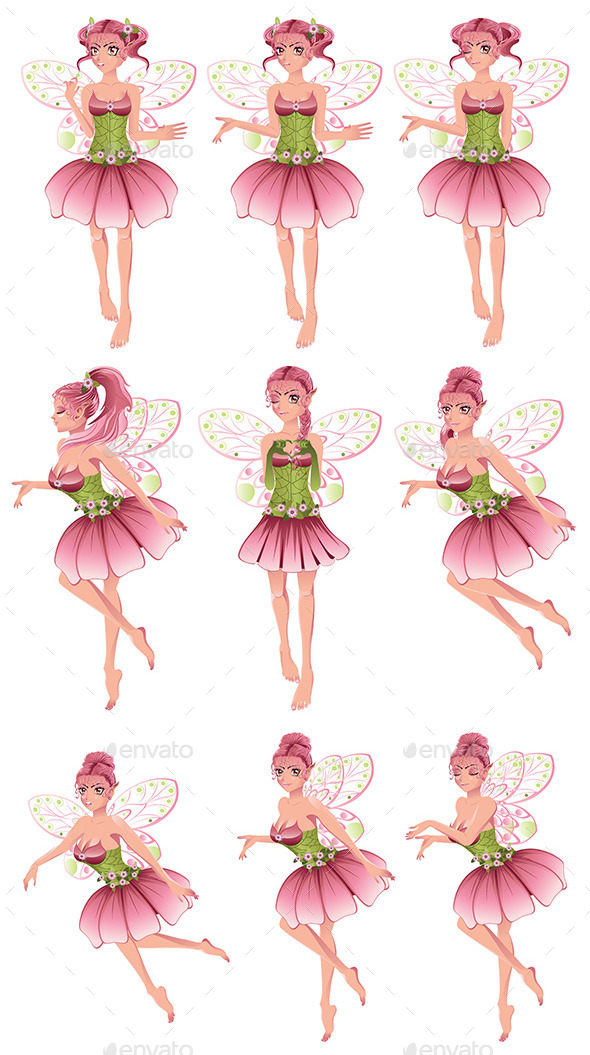 Pink Floral Fairy