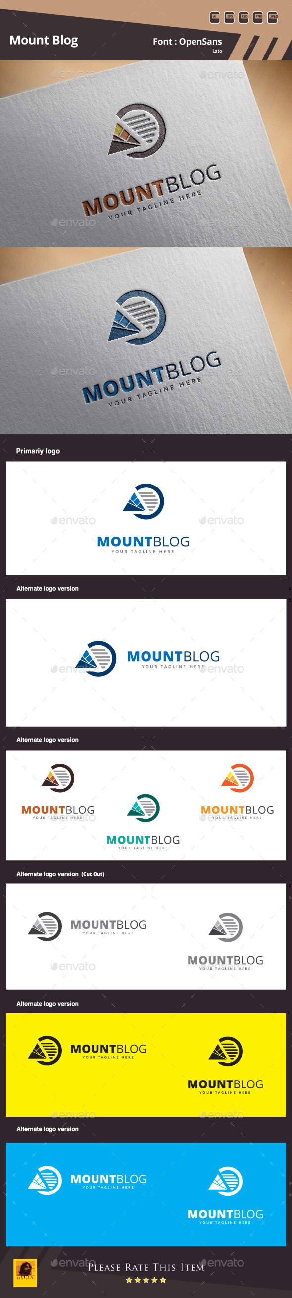GraphicRiver Mount Blog Logo Template 10365736 GraphicRiver Mount Blog Logo Template 10365736