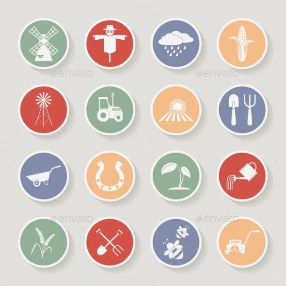 GraphicRiver Farming Round Icons 10365888 GraphicRiver Farming Round Icons 10365888