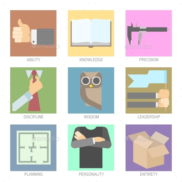 Set of Modern Icons for Flat UI Design Set of Modern Icons for Flat UI Design