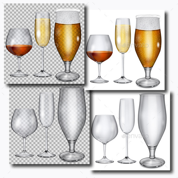 GraphicRiver Transparent Glass Goblets 10367542 GraphicRiver Transparent Glass Goblets 10367542