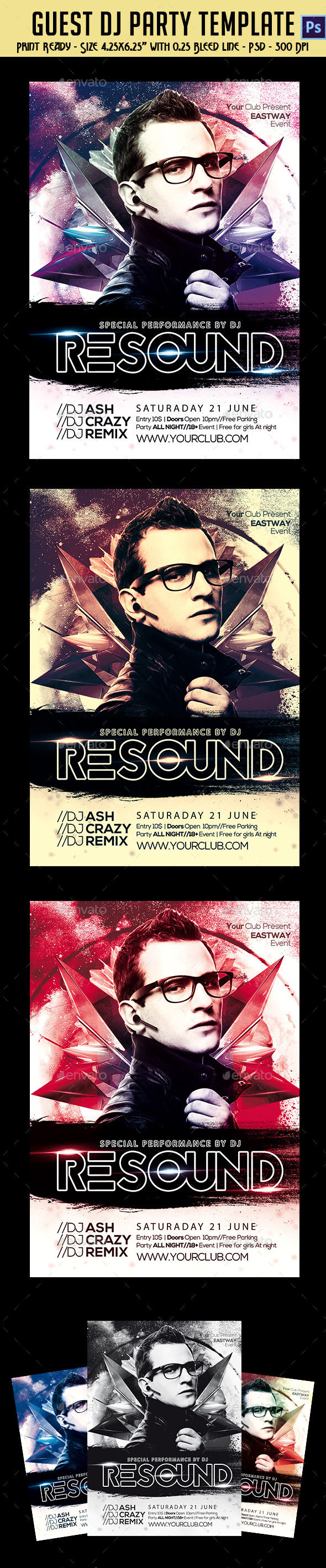 GraphicRiver Guest Dj Party Flyer 10368058 GraphicRiver Guest Dj Party Flyer 10368058