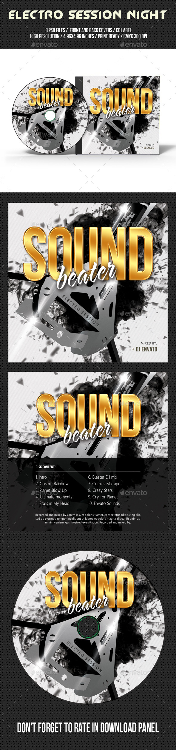 GraphicRiver Electro Session Night Party CD Cover V03 10368497 GraphicRiver Electro Session Night Party CD Cover V03 10368497