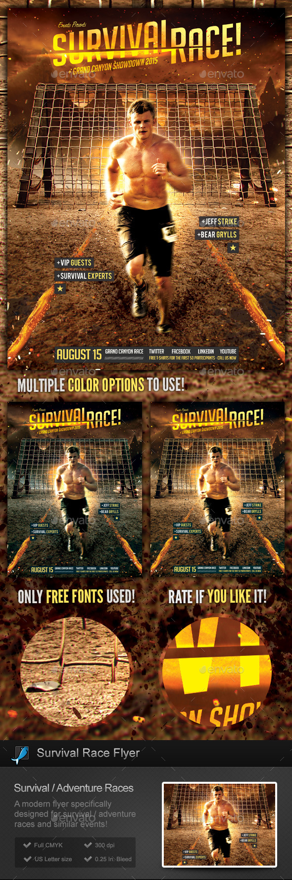 Survival Races - Adventure Flyer Template (Sports)