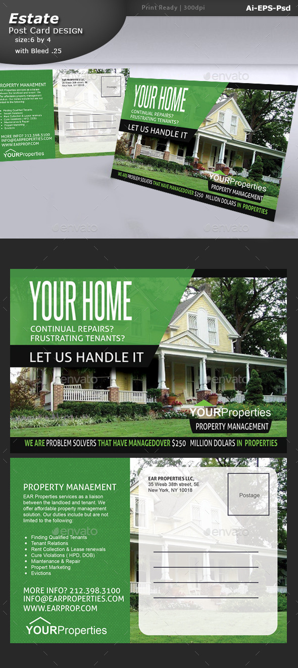 Property Post Card Design (Brochures)