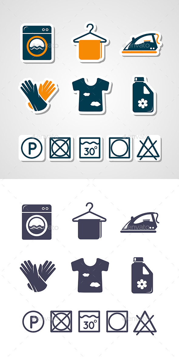 GraphicRiver Laundry Icons Set 10370014 GraphicRiver Laundry Icons Set 10370014