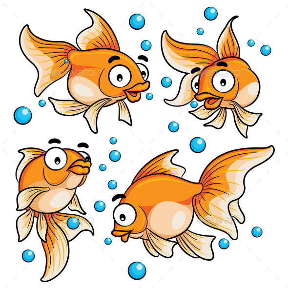GraphicRiver Goldfish Cartoon 10371987 GraphicRiver Goldfish Cartoon 10371987