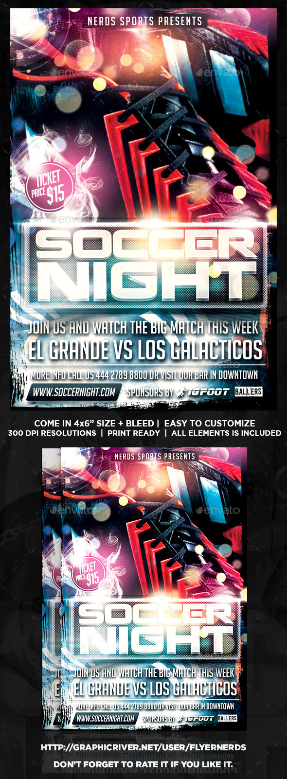 GraphicRiver Soccer Game 2K15 Sports Flyer 10372551 GraphicRiver Soccer Game 2K15 Sports Flyer 10372551