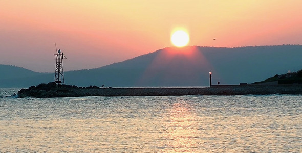 Lighthouse and Sunset Lighthouse and Sunset