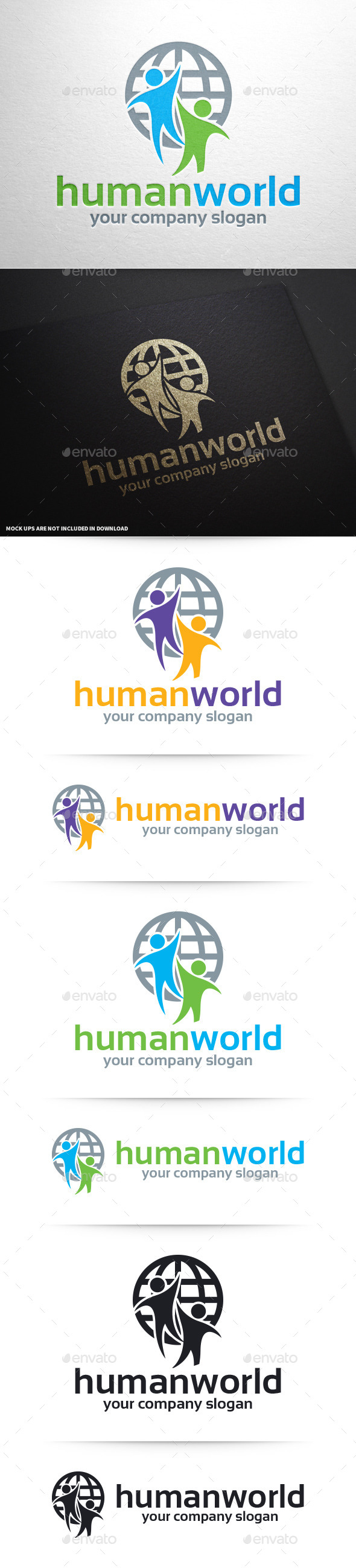 GraphicRiver Human World Logo Template 10373526 GraphicRiver Human World Logo Template 10373526