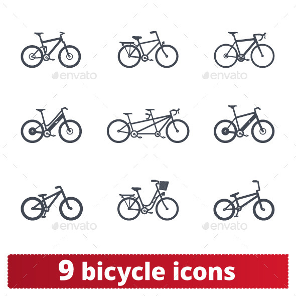 GraphicRiver Bicycle Icons Vector Set 10374242 GraphicRiver Bicycle Icons Vector Set 10374242