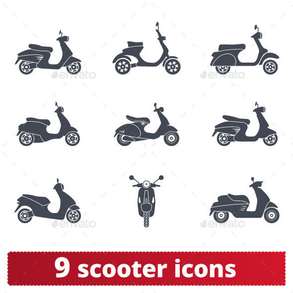GraphicRiver Scooter and Moped Icons Vector Set 10374280 GraphicRiver Scooter and Moped Icons Vector Set 10374280