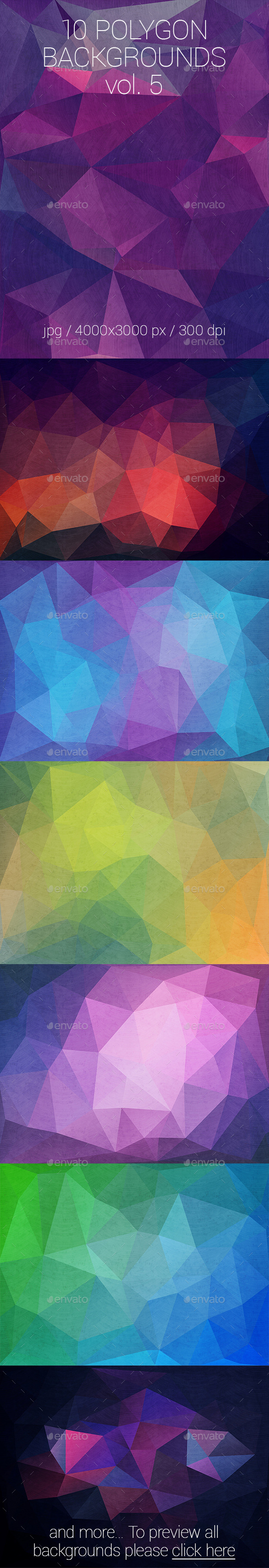 10 Polygon Backgrounds Vol. 5