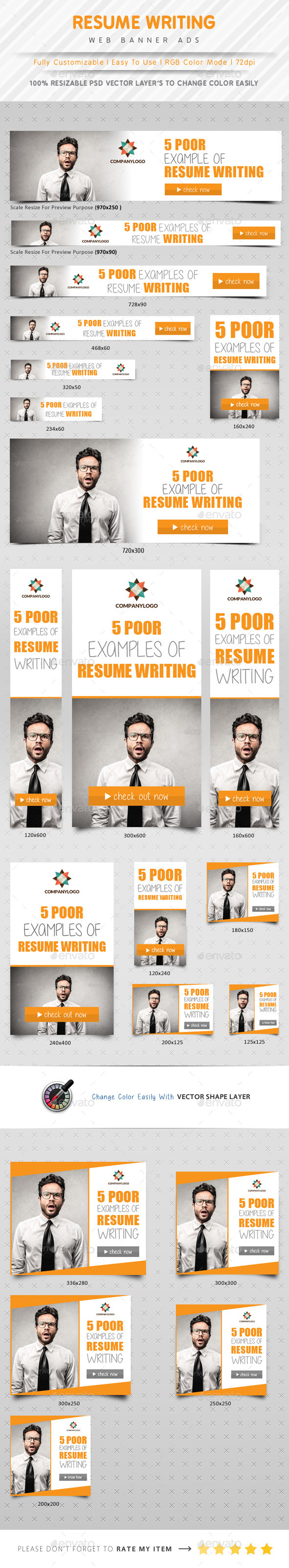 Resume Writing Web Banner Ads