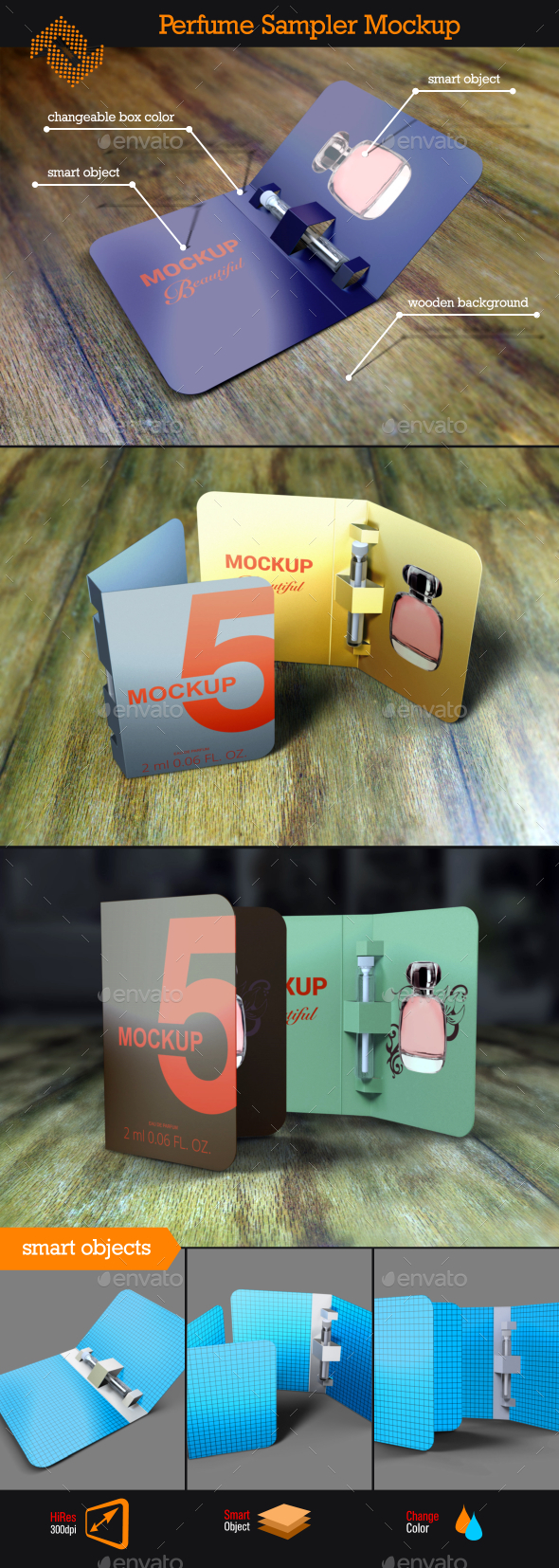 GraphicRiver Perfume Sampler Mockup 10376794 GraphicRiver Perfume Sampler Mockup 10376794