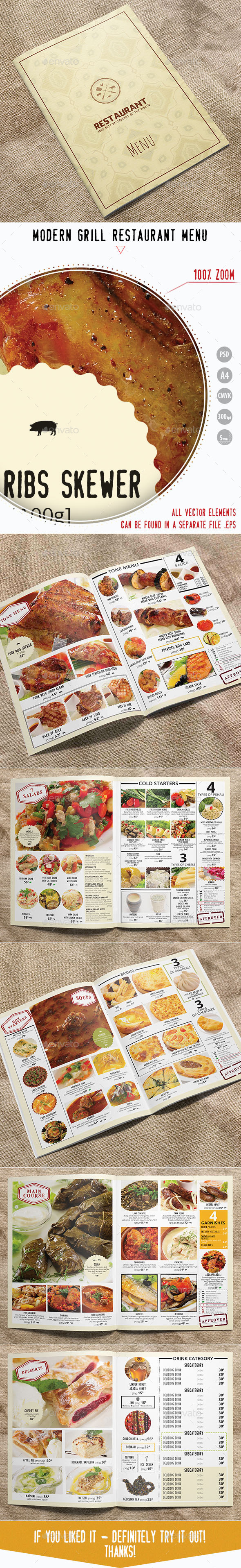 GraphicRiver Modern Grill Restaurant Menu Menu Template 10377872 GraphicRiver Modern Grill Restaurant Menu Menu Template 10377872