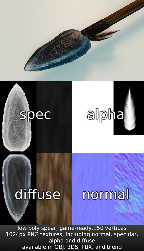 3DOcean Low Poly Spear 10378169 3DOcean Low Poly Spear 10378169
