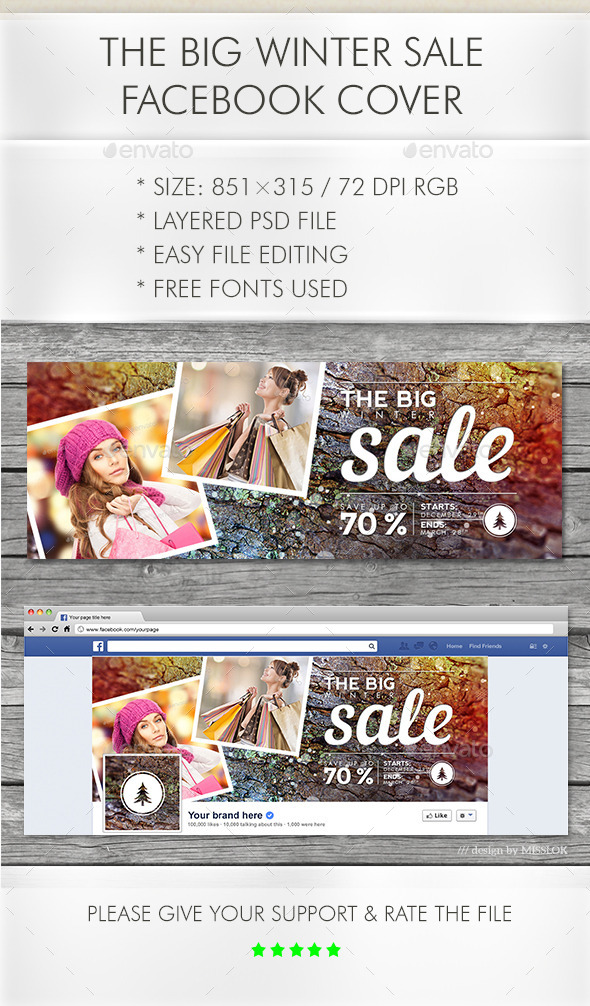 GraphicRiver The Big Winter Sale Facebook Cover 10378926 GraphicRiver The Big Winter Sale Facebook Cover 10378926