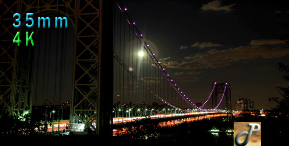 George Washington Bridge On Moonlit Night George Washington Bridge On Moonlit Night