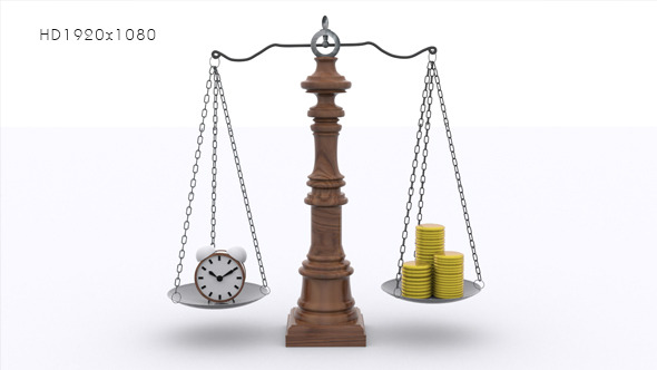 Scale Time Is Money Concept Scale Time Is Money Concept