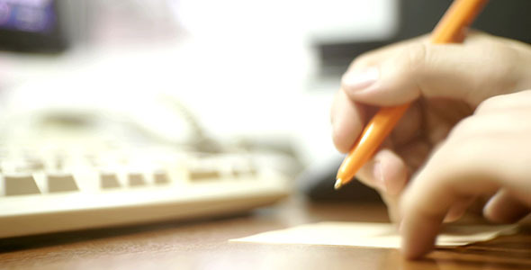 Making A Note On A Paper Stick Making A Note On A Paper Stick
