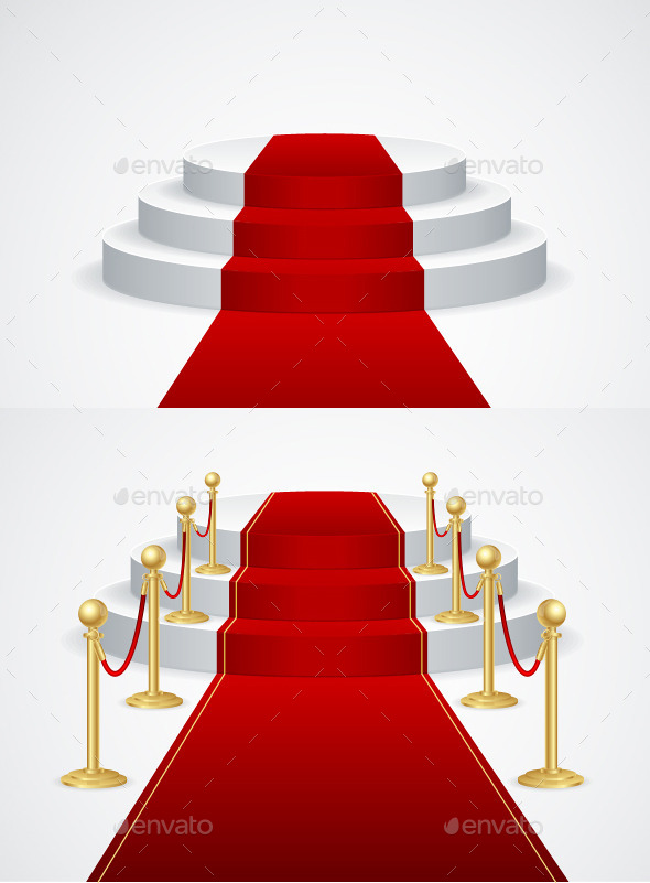 Podium with Red Carpet (Man-made Objects)