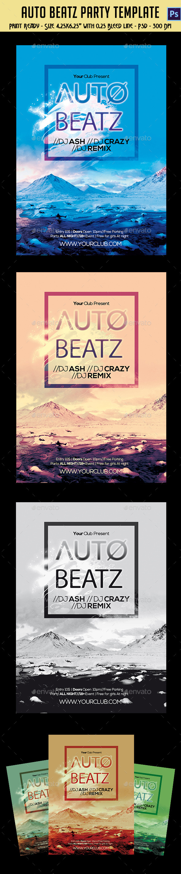 GraphicRiver Auto Beatz Party Template 10384414 GraphicRiver Auto Beatz Party Template 10384414