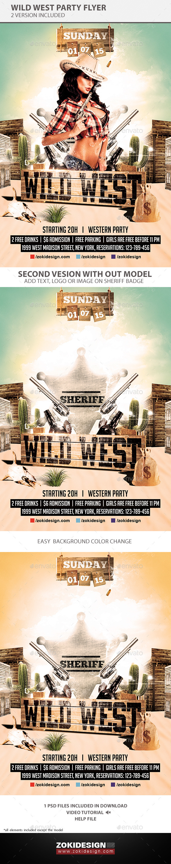GraphicRiver Wild West Party Flyer 10390380 GraphicRiver Wild West Party Flyer 10390380
