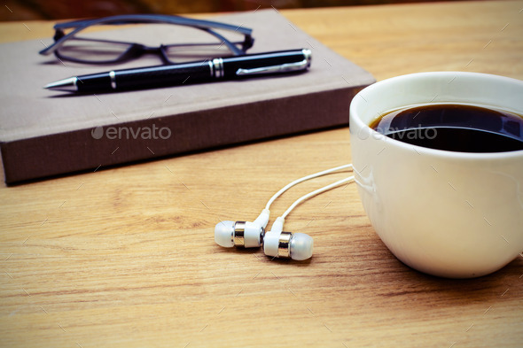 Note book with coffee (Misc) Photo Download