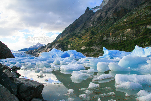 Glacier in Torres del Paine National Park in Patagonia, Chile (Misc) Photo Download