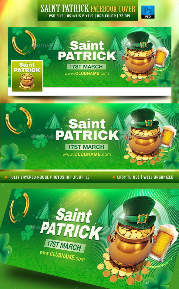 Saint Patrick Facebook Cover (Facebook Timeline Covers)