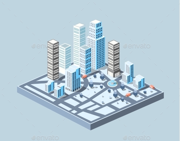 GraphicRiver Winter Town 10394801 GraphicRiver Winter Town 10394801