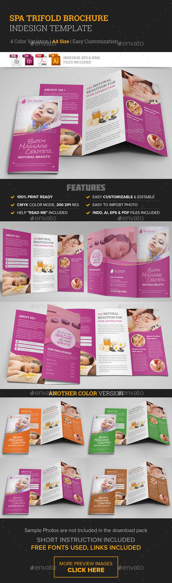 GraphicRiver Spa & Beauty Salon Trifold Brochure Template 10395235 GraphicRiver Spa & Beauty Salon Trifold Brochure Template 10395235