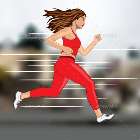 GraphicRiver Running Woman 10395660 GraphicRiver Running Woman 10395660