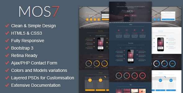 ThemeForest Mos7 Responsive Bootstrap 3 App Landing Page 9350398